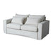 Modern White Linen Slipcovered 3-Seat Sofa for Living Room Furniture Decor