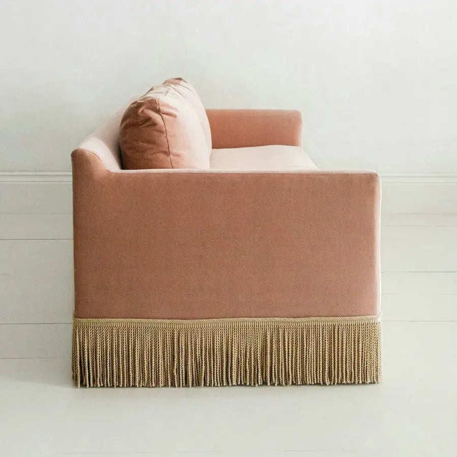 Elegant Velvet Fringe Tassel Sofa for Living Rooms and Apartments