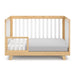 Convertible Natural White Slats Baby Crib Toddler Bed Daybed with Mattress