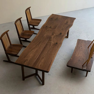 Luxury Live Edge Black Walnut Acacia Solid Wood Dining Table Top