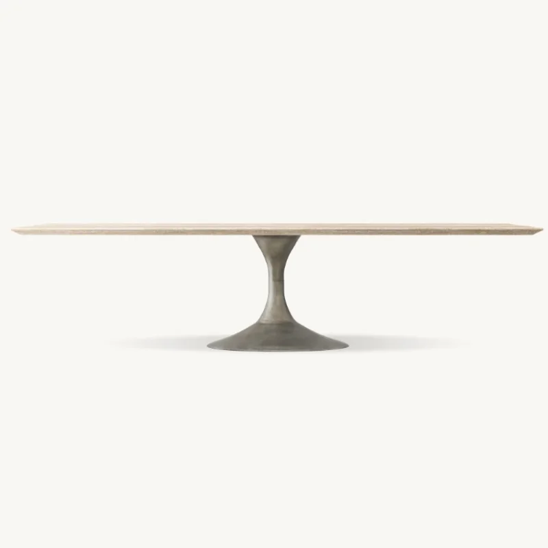 Elegant American Farmhouse Solid Wood Dining Table for Home & Hotel