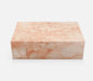 Stunning Pink Rose Natural Marble Rectangle Coffee Table - Waterproof & Durable