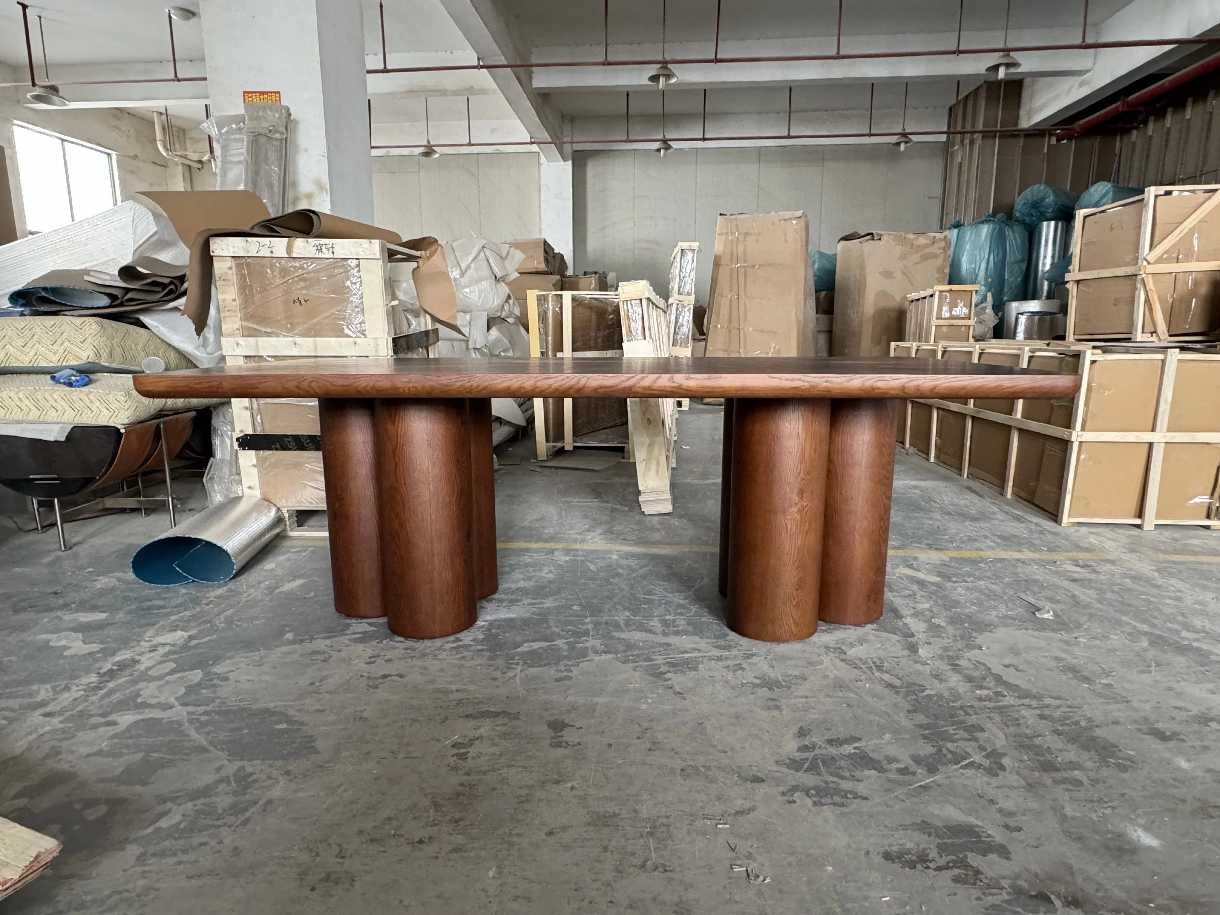 Premium American Oak Round Dining Table & Chairs Set for Luxury Living