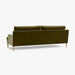 Modern Emerald Green Velvet 3-Seater Sofa: Luxurious Living Room Couch