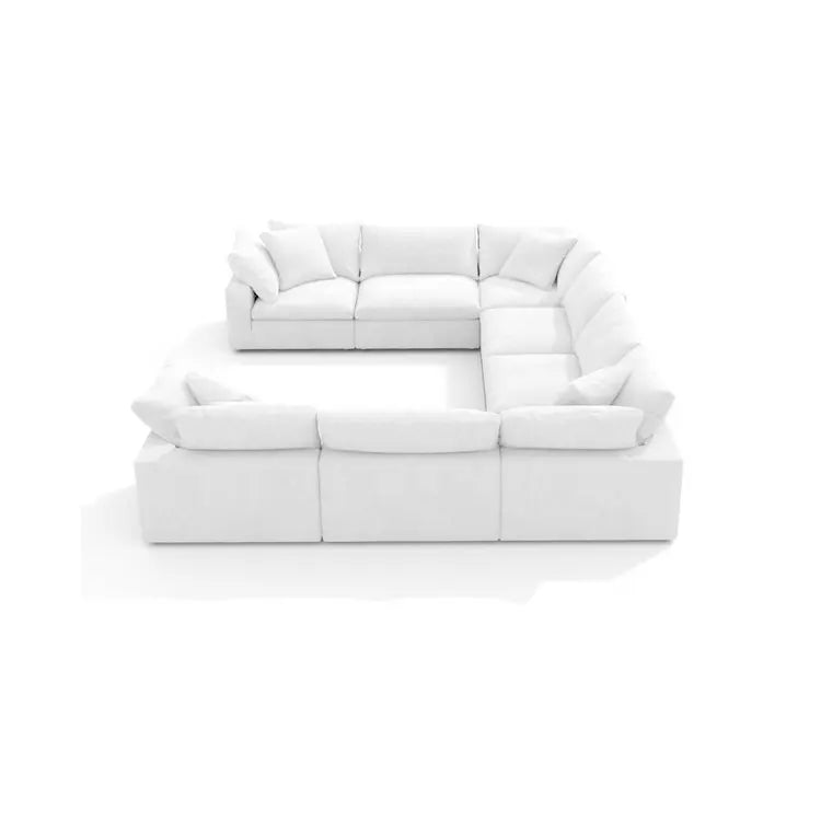 Luxury Boucle Down Feather Modular Cloud Sectional Sofa for Living Room