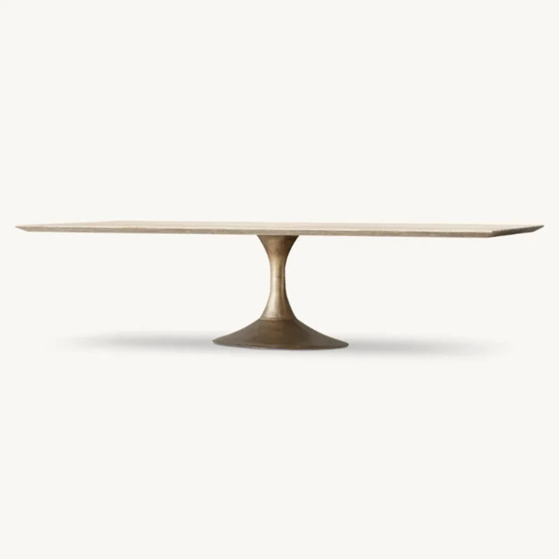 Elegant American Farmhouse Solid Wood Dining Table for Home & Hotel