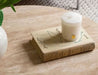 Premium Solid Natural Beige Travertine Round Coffee Table for Chic Interiors