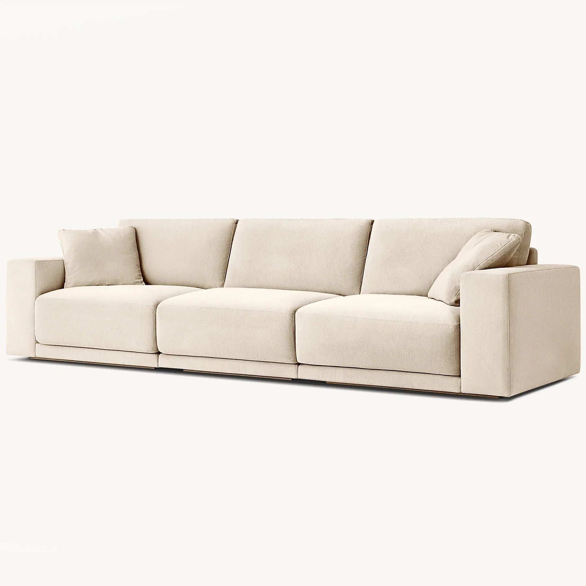Luxurious Modern Modular Fabric Sofa with Solid Wood Frame and Convertible Bed