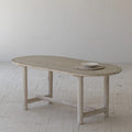 Elegant French Farmhouse Reclaimed White Pine Wood Dining Table Seats Eight