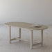 Elegant French Farmhouse Reclaimed White Pine Wood Dining Table Seats Eight