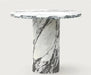 Tostone Arabescato White Marble Round Coffee Table for Elegant Living Rooms
