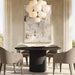 Luxurious Solid Oak Round Dining Table Set - Customizable for Home & Club