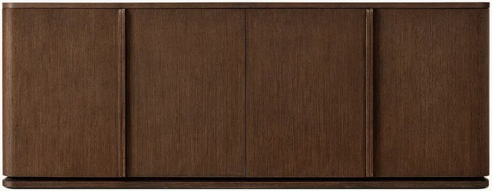 Luxury Solid Oak Living Room Sideboard Cabinet - Handcrafted Natural Wood Storage