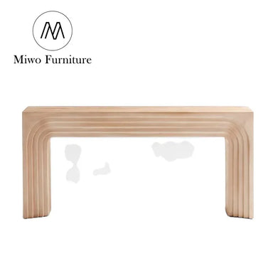 Modern Natural Solid Wood Narrow Entryway Sofa Backrest Console Table