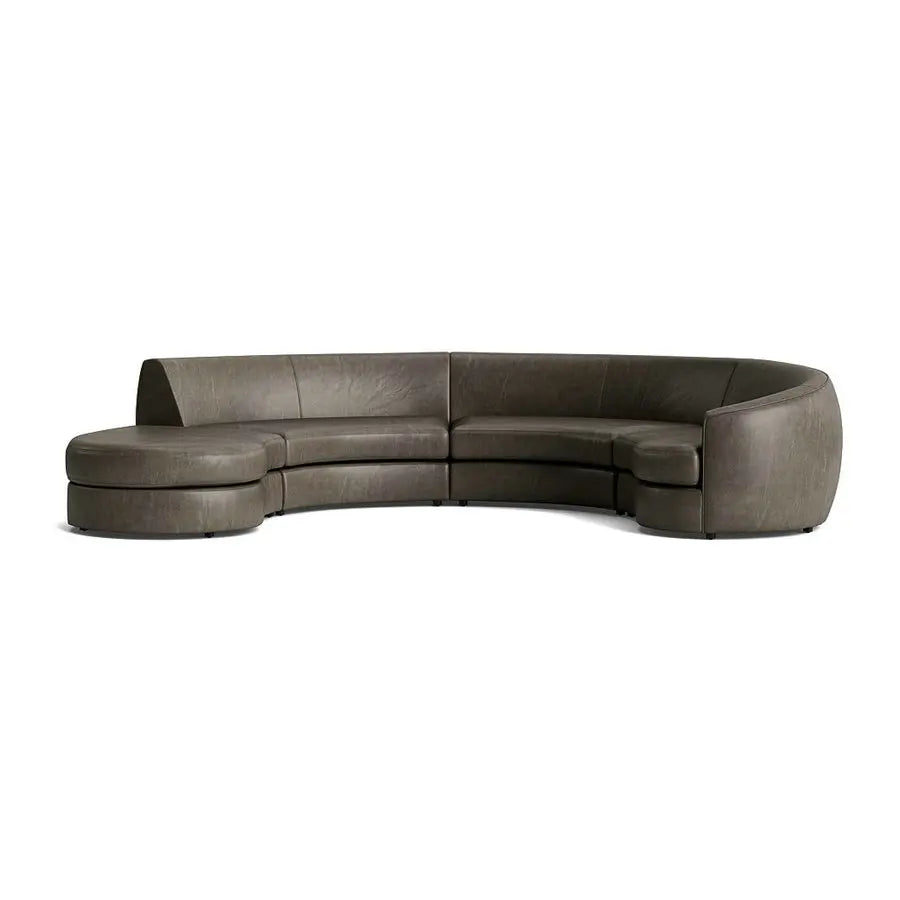 Luxurious Modern Curved Sectional Sofa, U-Shape Design, 7-Seater Floor Couch