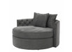 Luxurious Round Velvet Accent Sofa Chair for Living Room Events Weddings