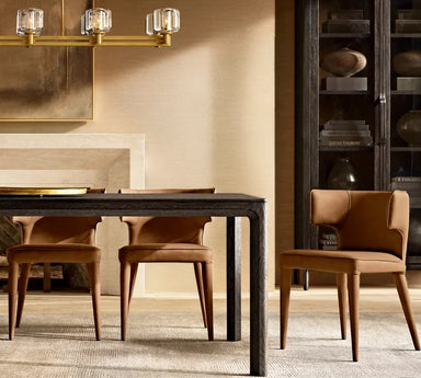 Chic American Modern Solid Wood Dining Table for Home, Hotel, Restaurant, Villa