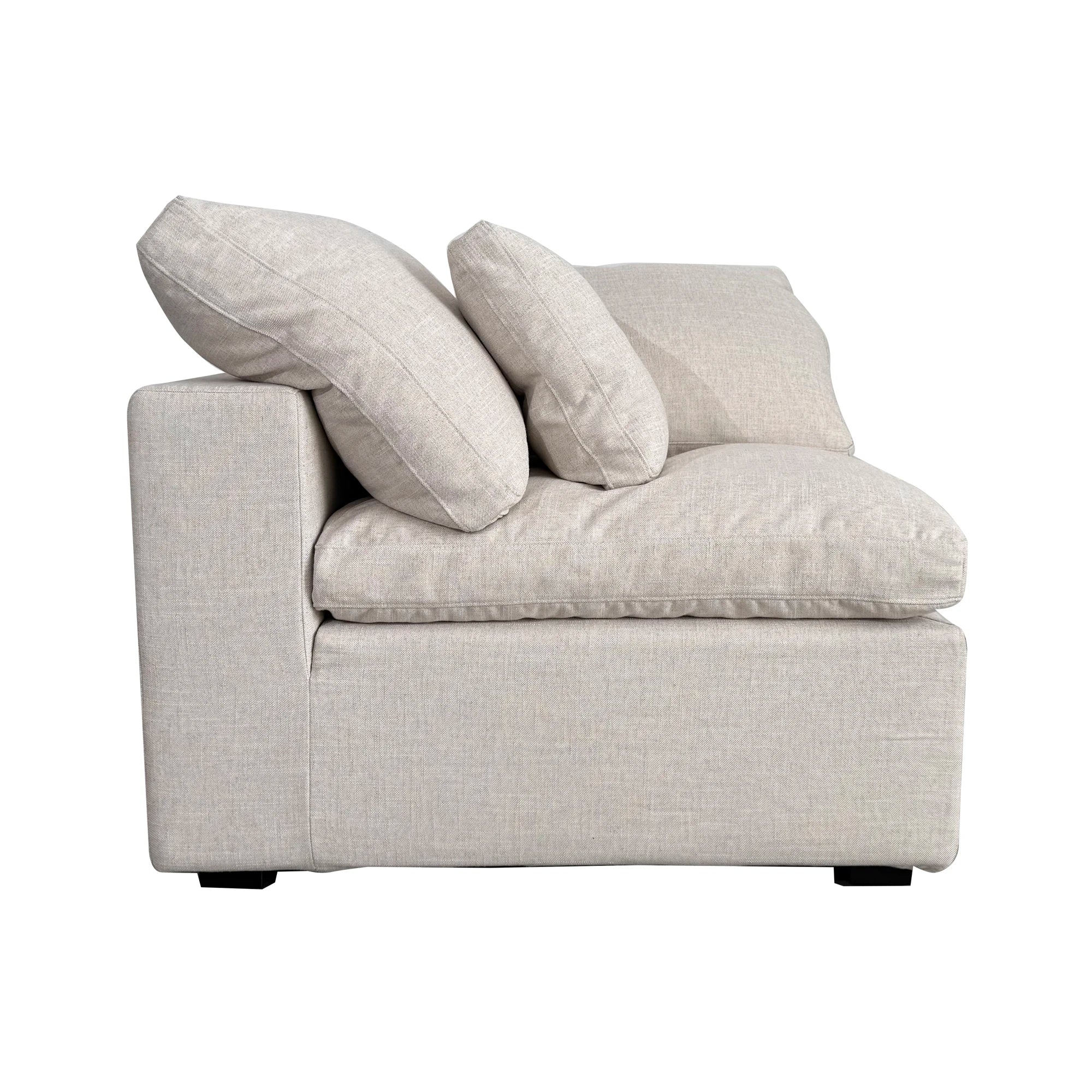 Plush Linen Modular Corner Chair: Modern Living Room Seating Comfort