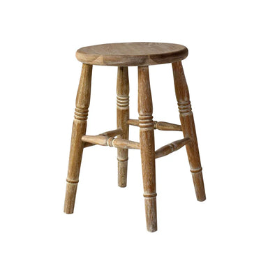 Sturdy Solid Oak Wood Bar Stool for Restaurant Coffee Shop Dining Antique Style