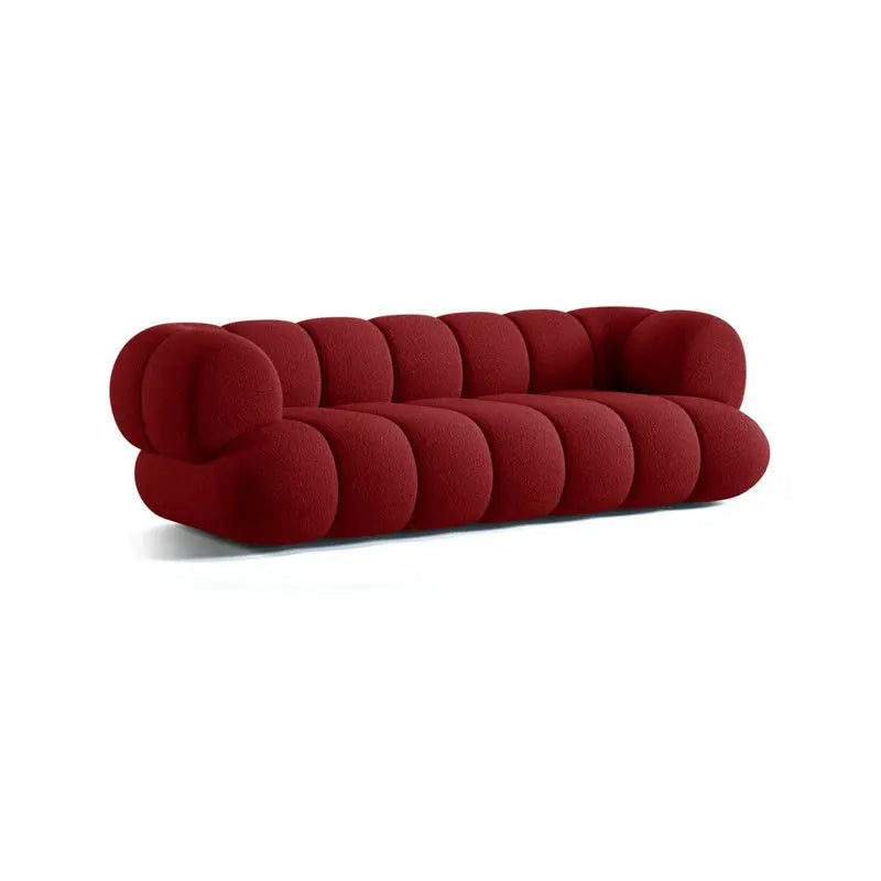 Modern Italian Teddy Fabric Upholstered Luxury Living Room Sofa