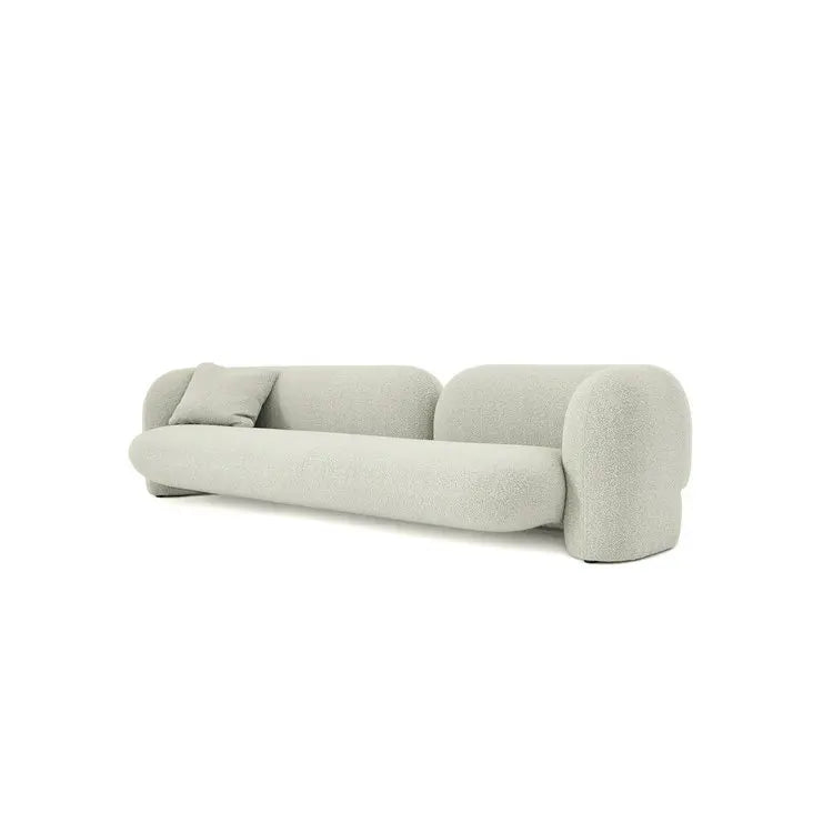 Elegant White Velvet Modular Curved Sofa Set for Modern Living Room