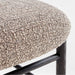 Luxurious Black Oak Gray Boucle Upholstered Modern Dining Side Chair