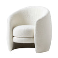 Luxurious Nordic Boucle Accent Chair Half-Round Shaped Armchair Modern Design