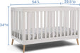 Versatile 5-in-1 Convertible Baby Crib: Adjustable Height, Toddler, Daybed, Full-Size