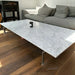 Elegant French Style Black Marble Coffee Table for Modern Living Room