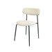 Elegant Ivory Boucle Nordic Style Iron Dining Chair with Modern Design