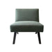 Modern Armless Upholstered Dining Chair Solid Oak Frame Comfortable Fabric