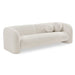 Elegant Boucle Fabric Modern Wooden Sofa – Luxury Carved Living Room Seating