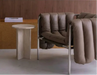 Tostone Elegant Natural Turkish Travertine Oval Coffee Table for Living Room
