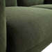 Luxurious Moss Green Velvet Three-Seater Sofa - Modern Minimalist Living Room Comfort