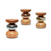 Luxury Italian Solid Wood Stacked Pebble Side End Coffee Table