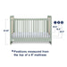 Premium 4-in-1 Convertible Wooden Baby Crib with 3 Adjustable Height Levels