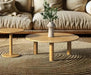 Luxurious Oval Natural Travertine Coffee Table for Contemporary Home Decor