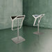 Modern Adjustable Swivel Bar Stool, Chromed Base, Premium PU Leather