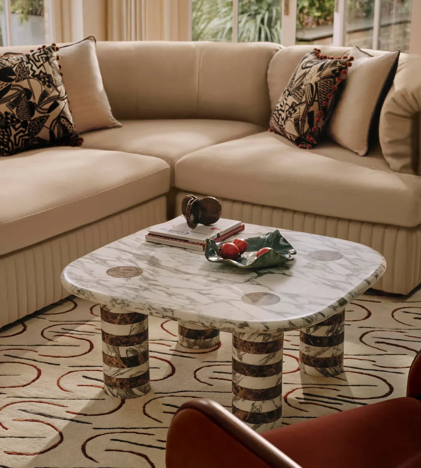Luxury Italian Minimalist Marble Coffee Table for Modern Living Rooms