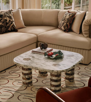 Luxury Italian Minimalist Marble Coffee Table for Modern Living Rooms