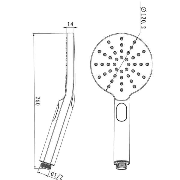 Pentro Round ABS Sprayer Head