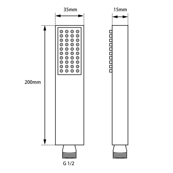 Esperia 250mm Square Shower Station