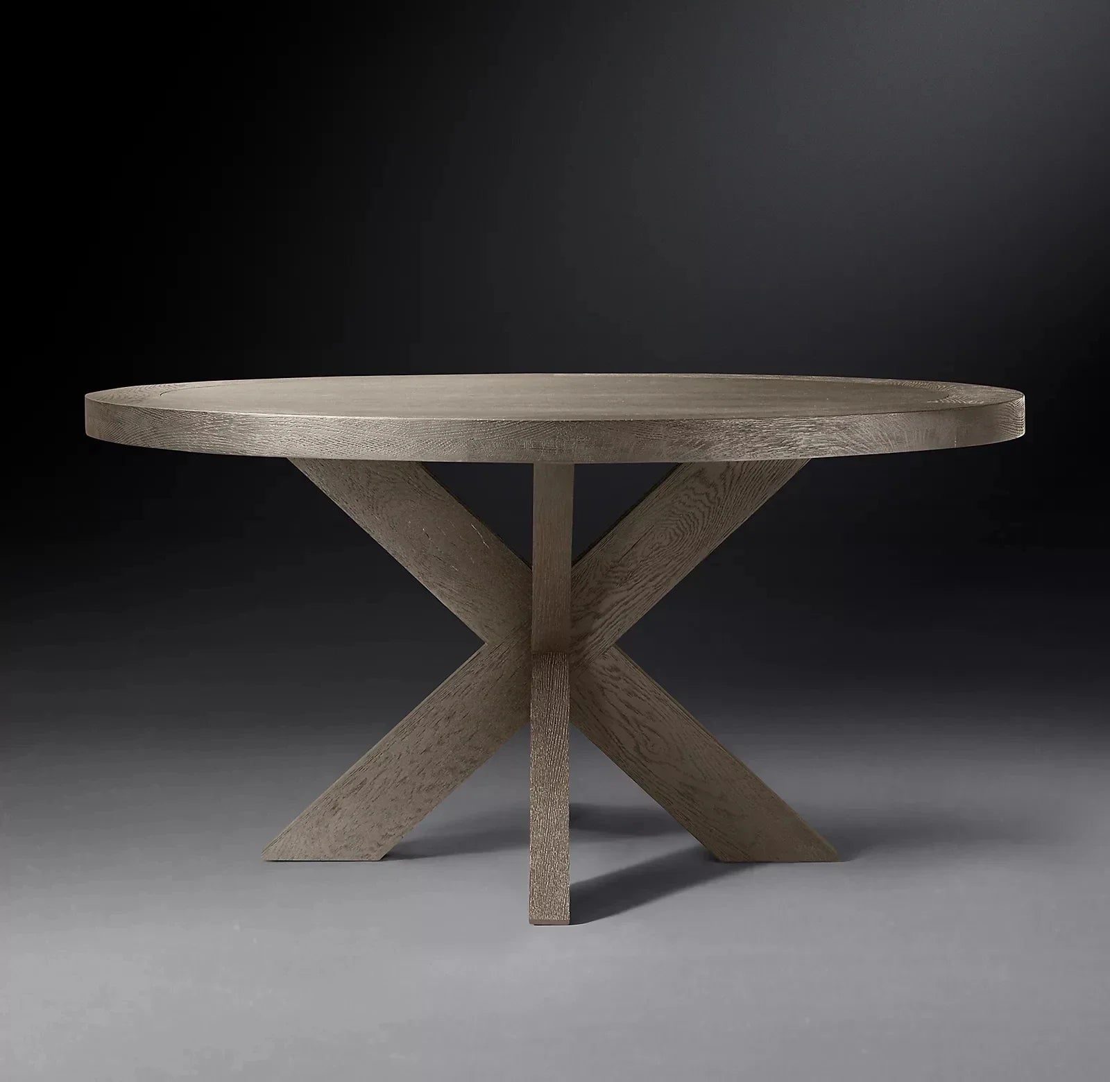 Elegant Round Solid Wood Handmade Dining Table for Home Dining Rooms