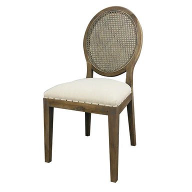 Elegant French Louis XV Oak Dining Chair - Cane Back Antique Style