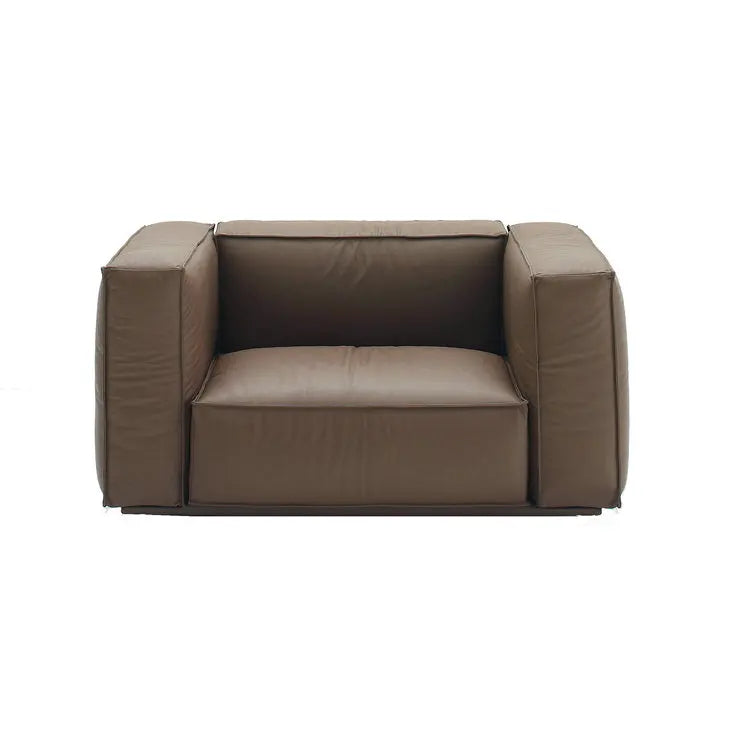 Modern Italian Leather Chesterfield Sofa: Luxury Living Room Seating Couch
