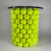 Chic Round Tempered Glass Coffee Table, Unique Tennis Ball Design Base