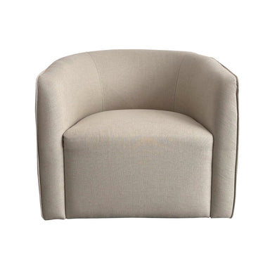 Luxurious Fully Upholstered Swivel Barrel Accent Chair for Living Room