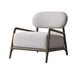 Stylish Modern White Linen Oak Frame Living Room Accent Occasional Chair