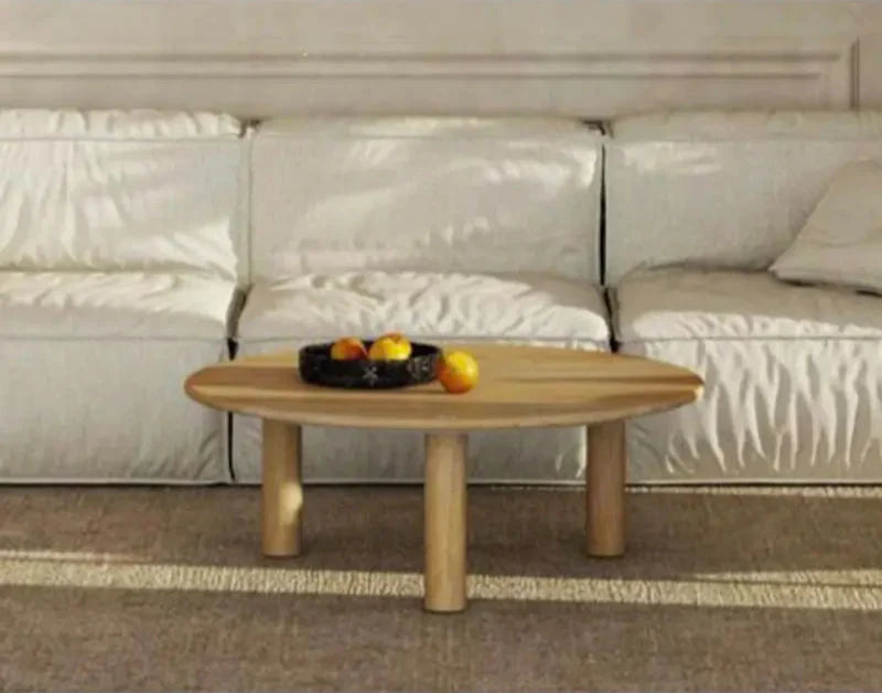 Luxurious Oval Natural Travertine Coffee Table for Contemporary Home Decor