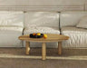 Luxurious Oval Natural Travertine Coffee Table for Contemporary Home Decor